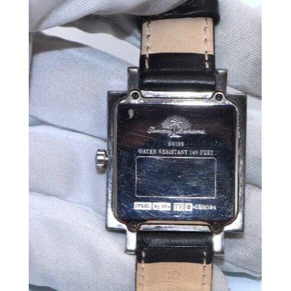 Vintage Tommy Bahama Square Stainless Steel Watch Silver Resistant 165 Ft Swiss - Picture 3 of 4